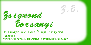 zsigmond borsanyi business card